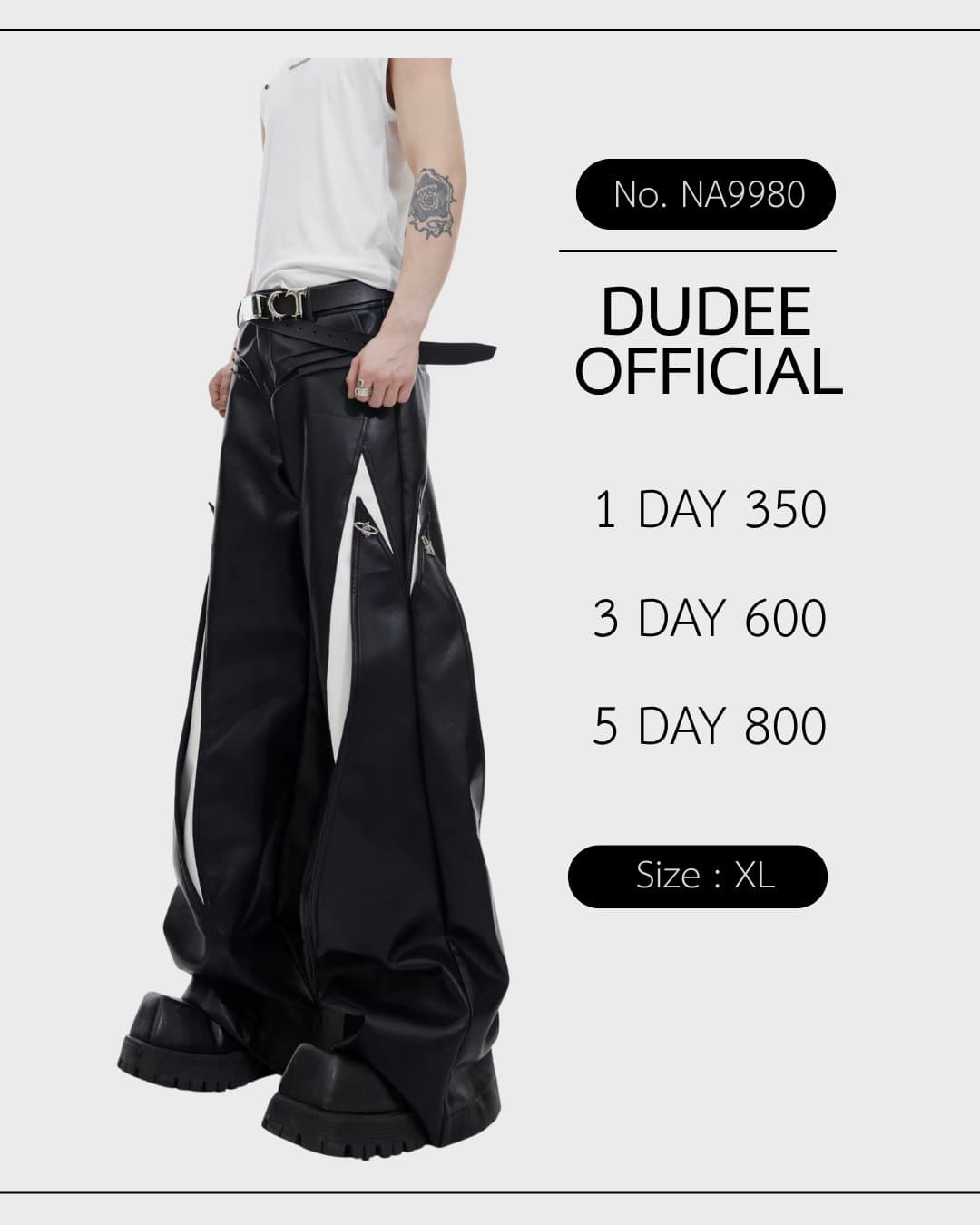 (NA9980) เฉพาะกางเกง CulturE Heavy Industry niche deconstructed leather pants
