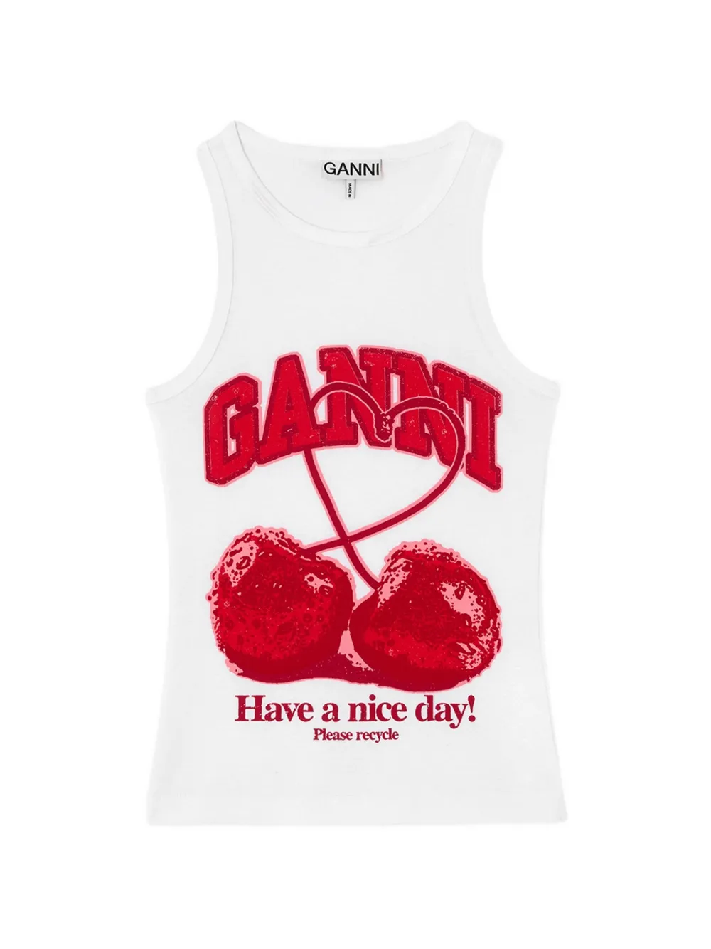 Ganni cherry tank