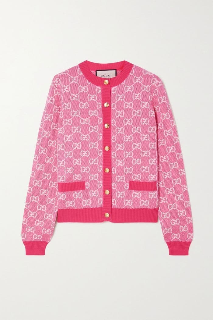 Gucci Cardigan Monogram Pink