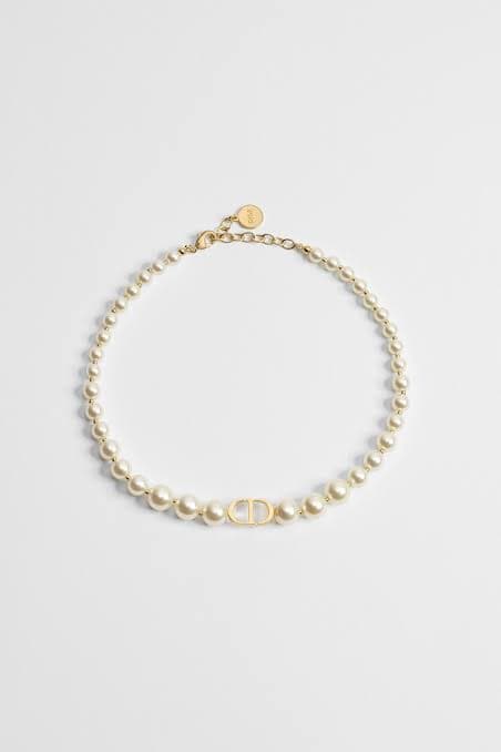 Dior catlog necklace pearl