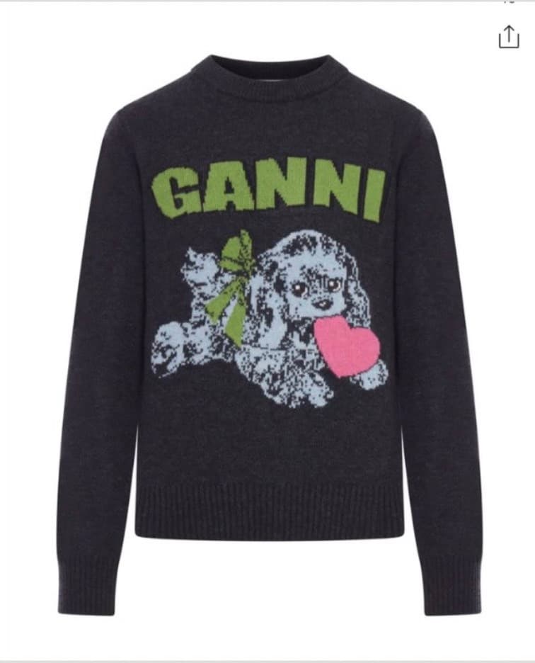 Ganni KNIT SWEATER black