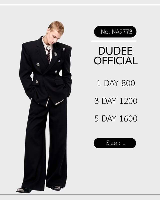(NA9773) เสื้อสูท+กางเกง (ไม่รวมด้านใน) High-end Luxury Metal Brooch