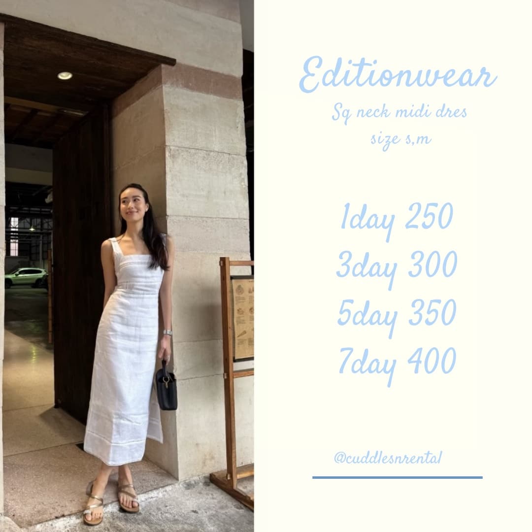 Sq neck midi dress size m