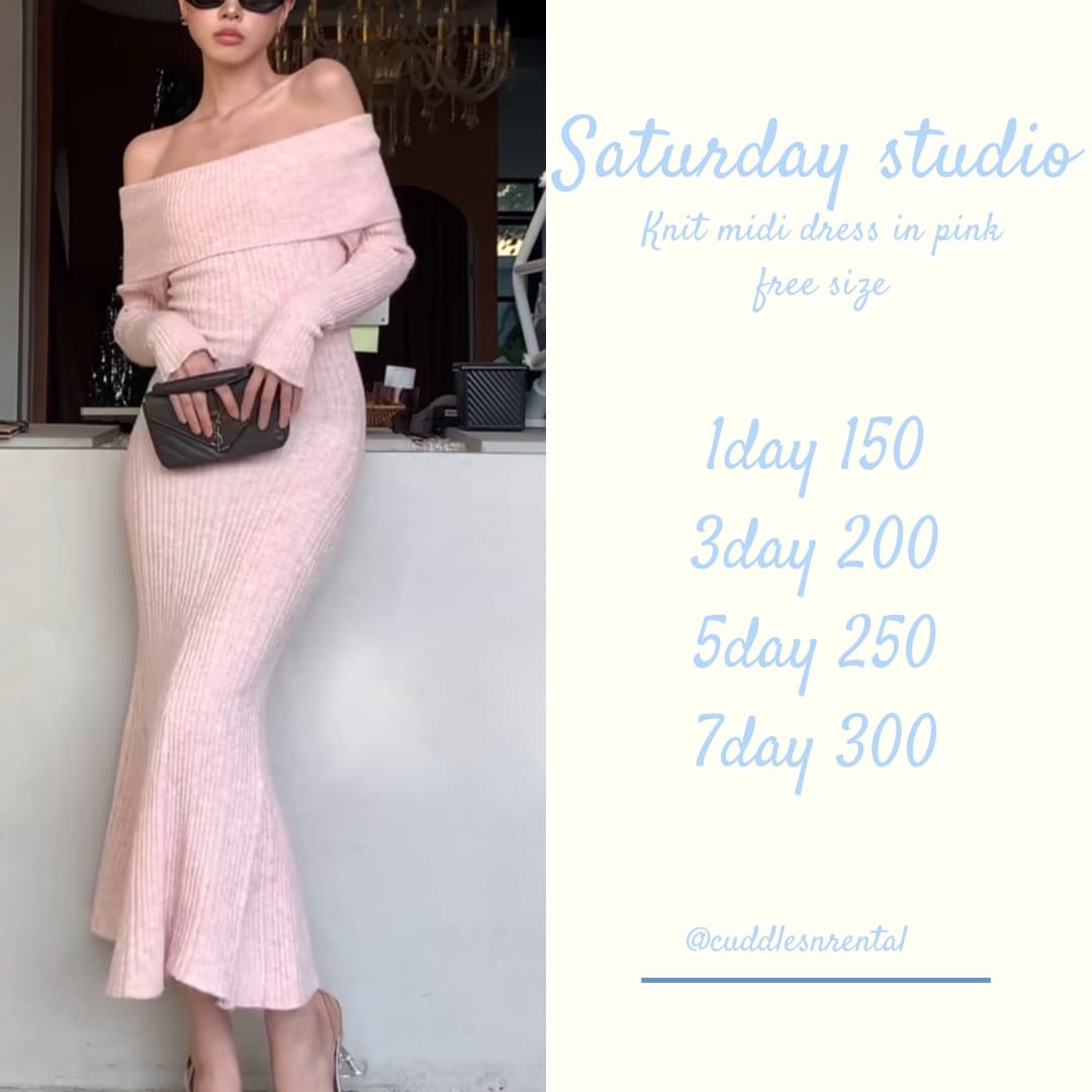 knit midi dress pink