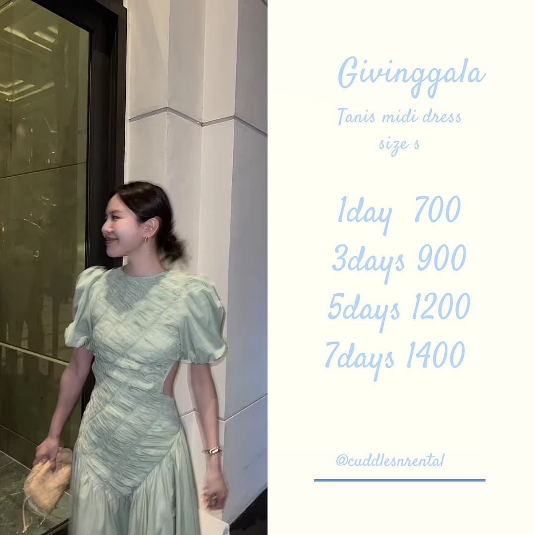 Givinggala tanis midi dress green
