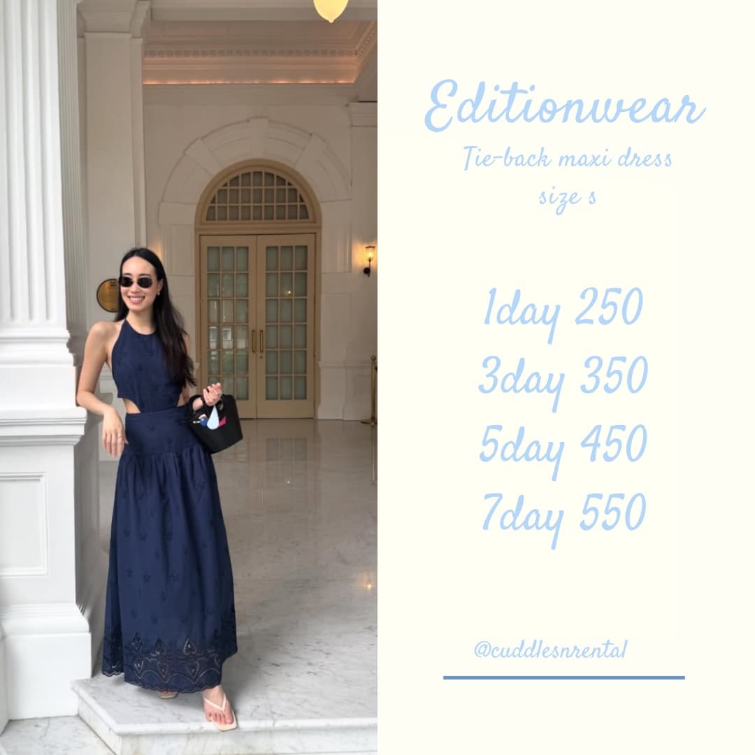 tie back maxi dress navy