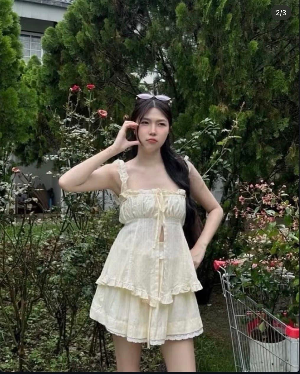 สายเดี่ยว แต่งระบาย