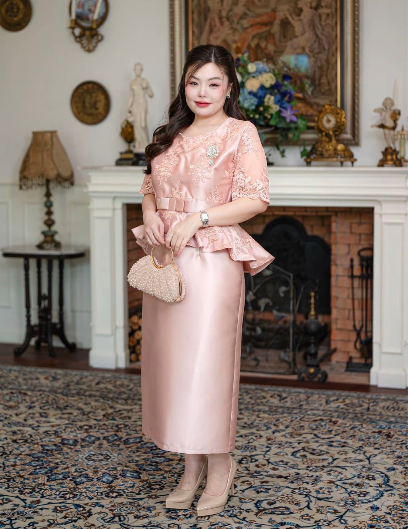เดรชยาว sukunya ชุดคุณแม่ใส่ไปงานแต่ง งานกินเลี้ยง
