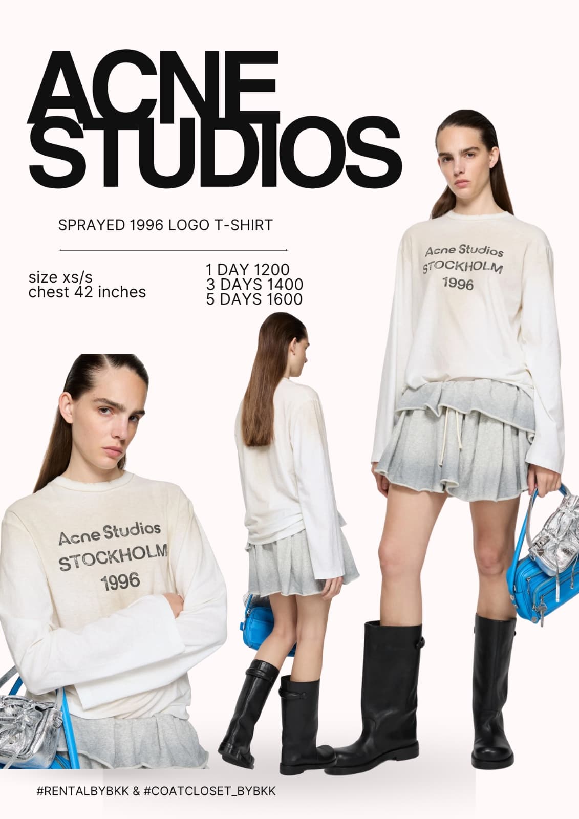 Acne studios SPRAYED 1996 LOGO T-SHIRT