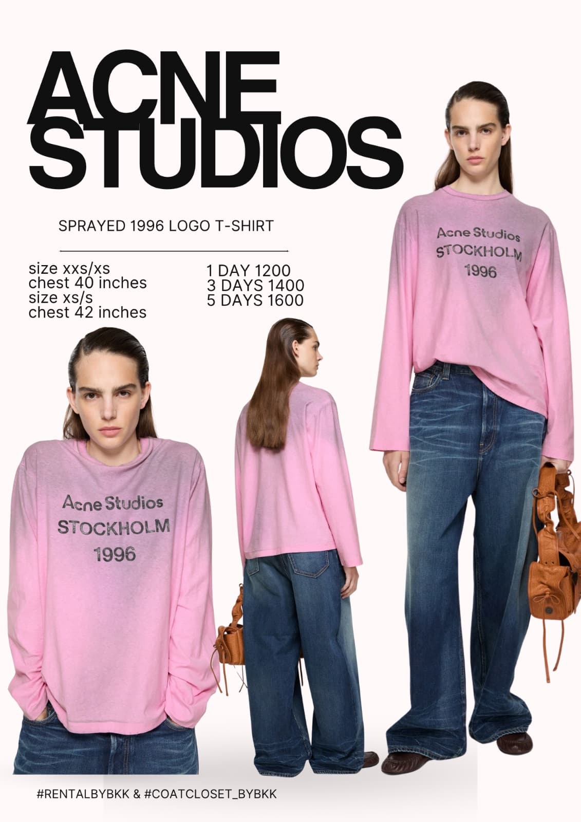 Acne studios SPRAYED 1996 LOGO T-SHIRT