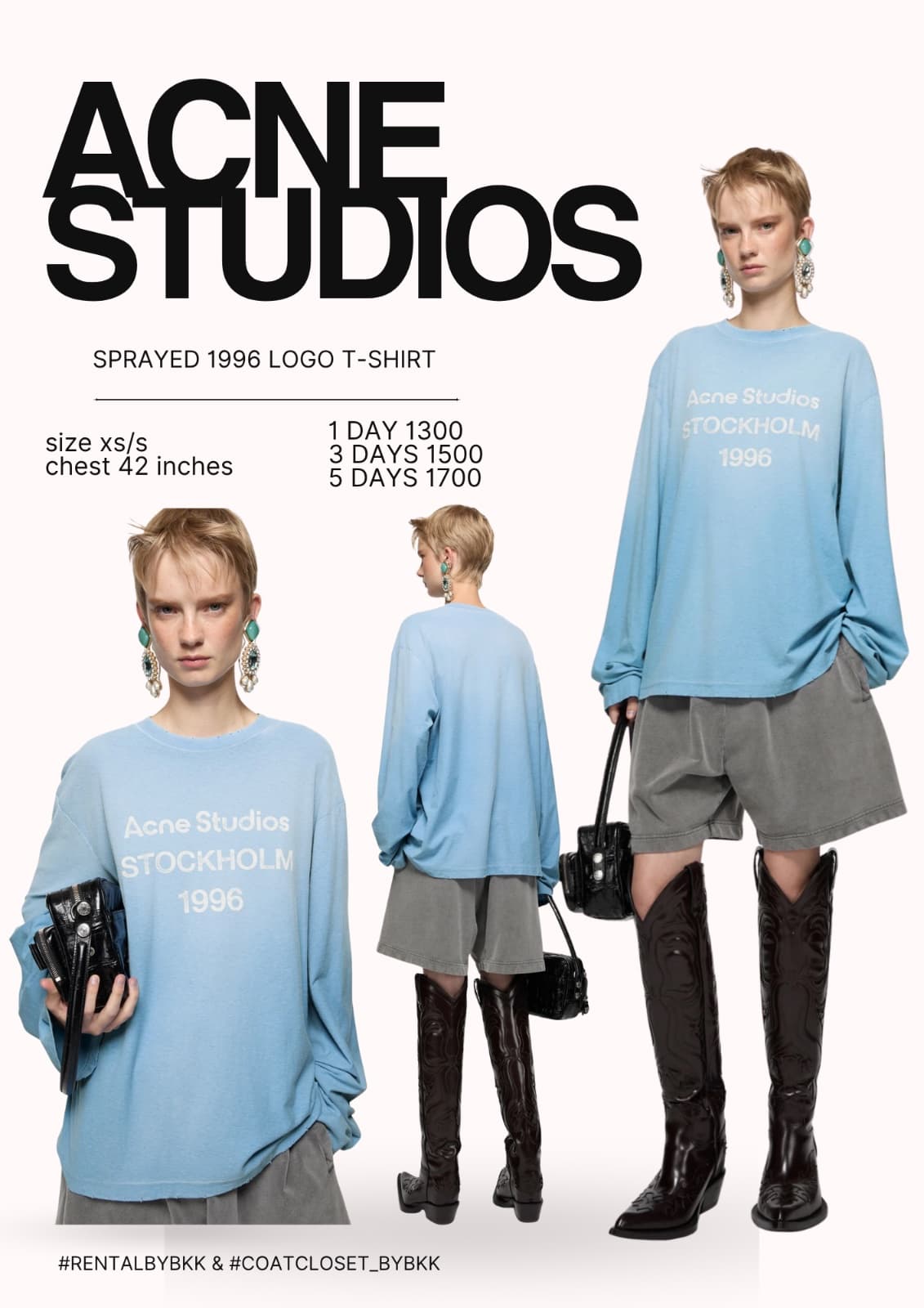 Acne studios SPRAYED 1996 LOGO T-SHIRT