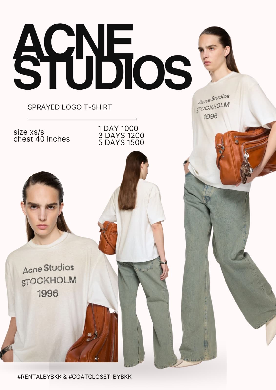 Acne studios SPRAYED LOGO T-SHIRT