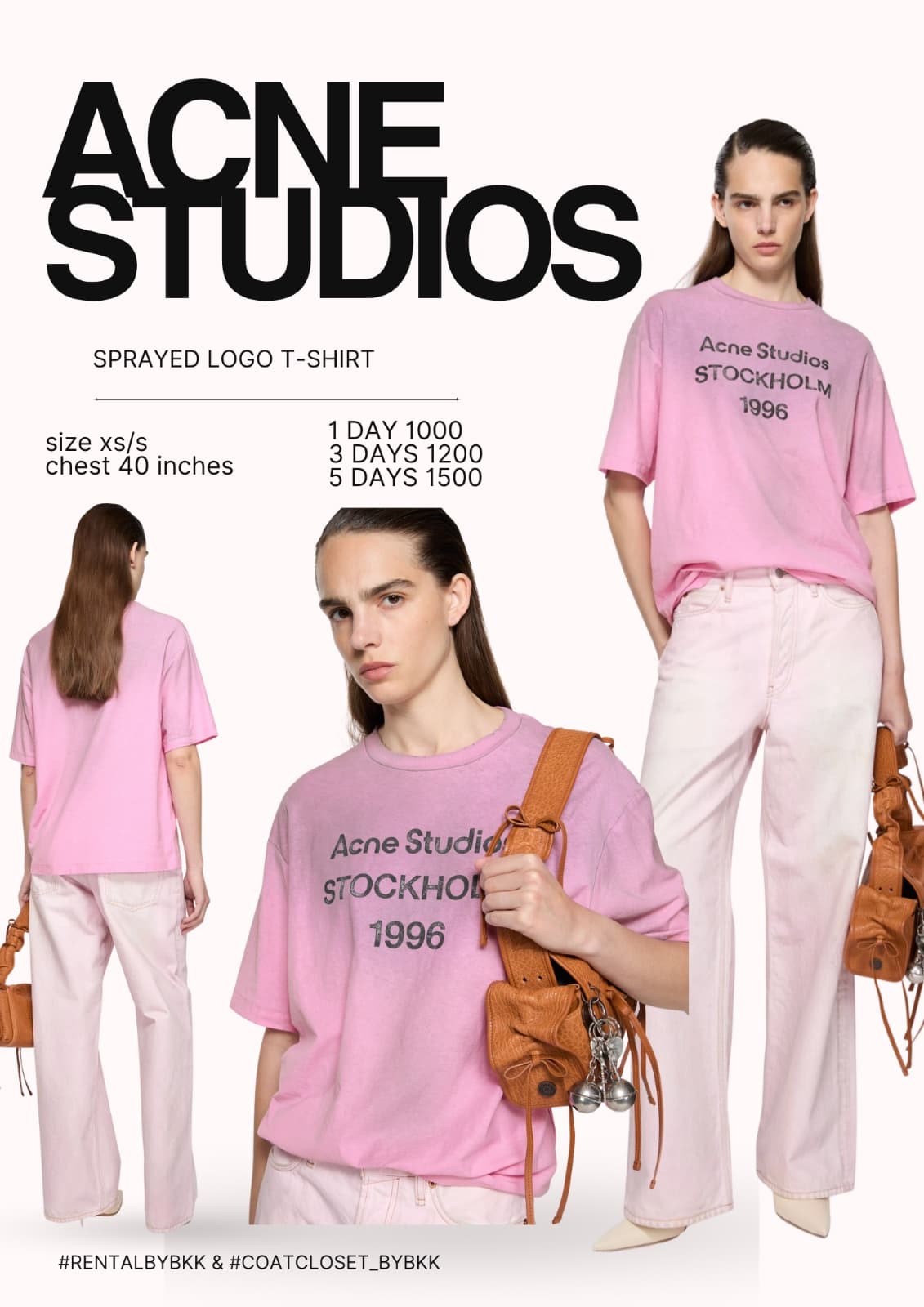 Acne studios SPRAYED LOGO T-SHIRT