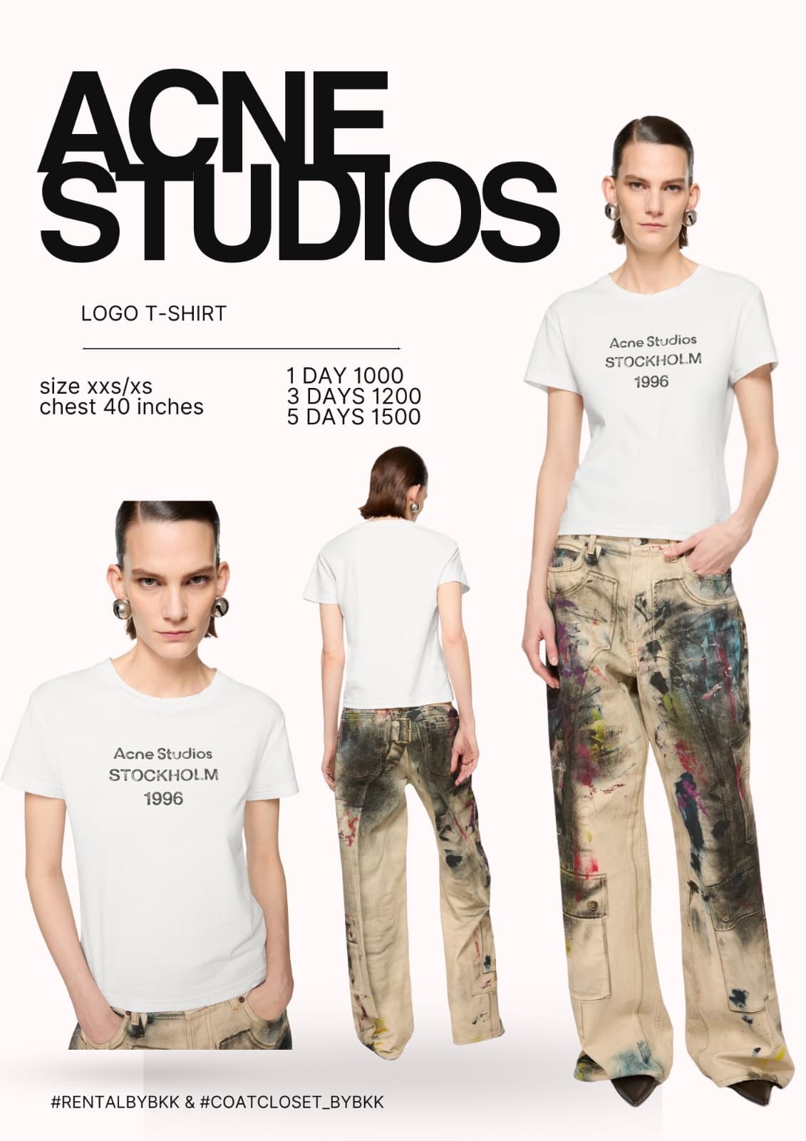 Acne studios FITTED LOGO T-SHIRT