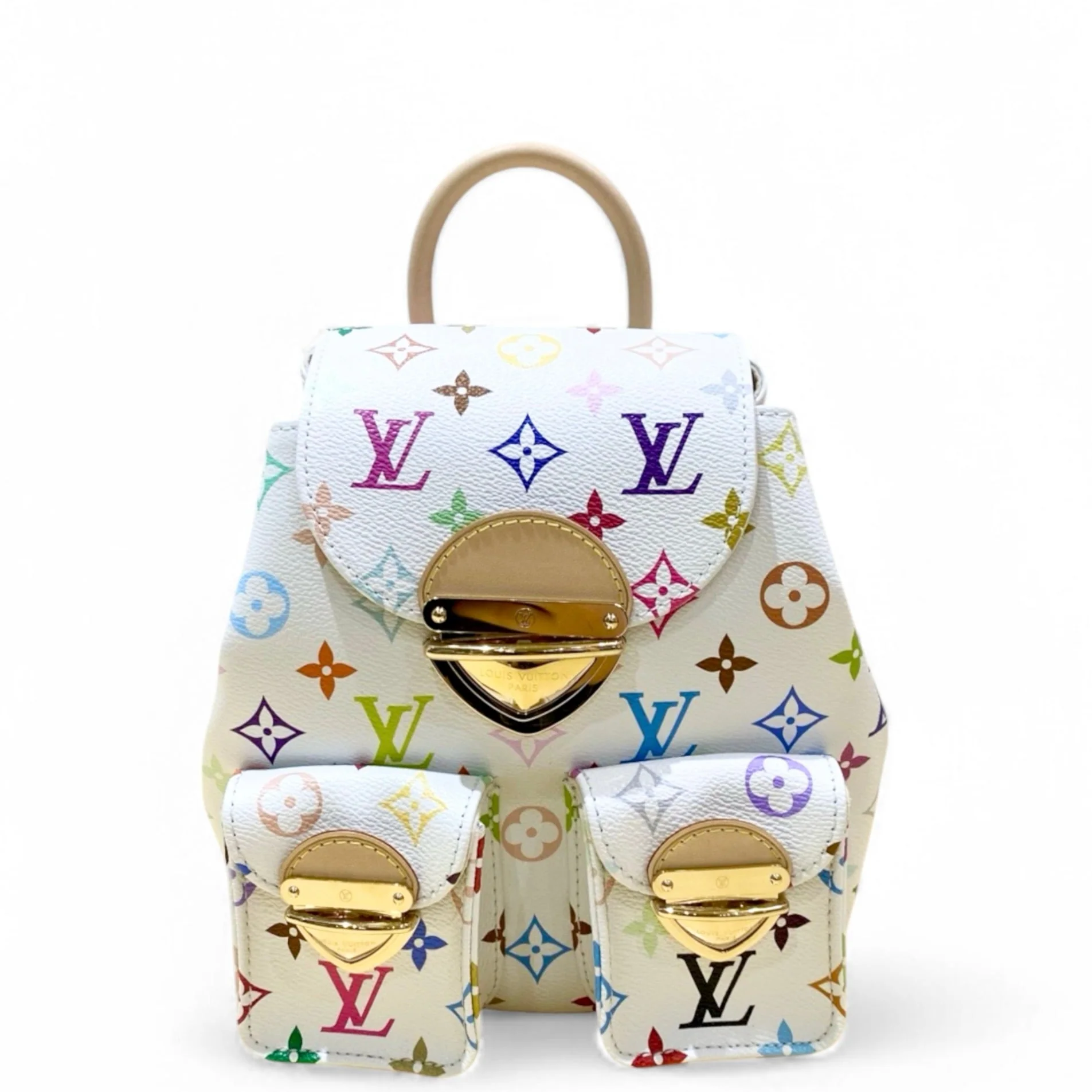 Louis Vuitton x Takashi Murakami Venice Backpack – White Monogram Multicolore