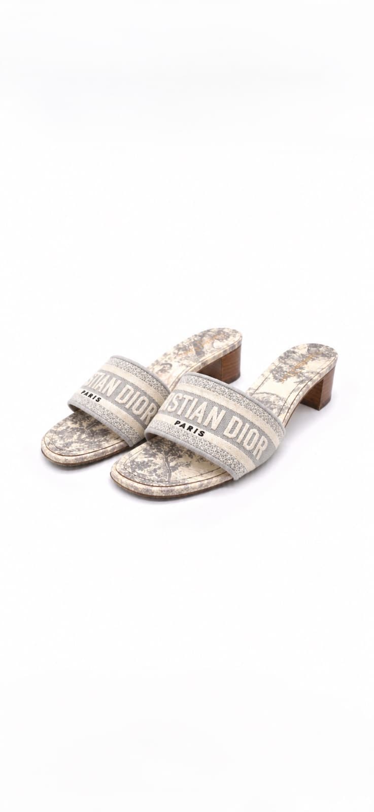 Dior Dway Heeled Slide – Toile de Jouy