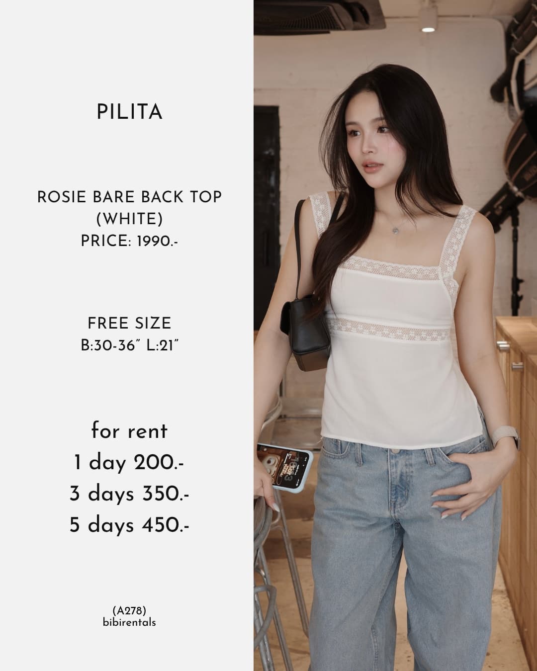 ROSIE BARE BACK TOP (WHITE)