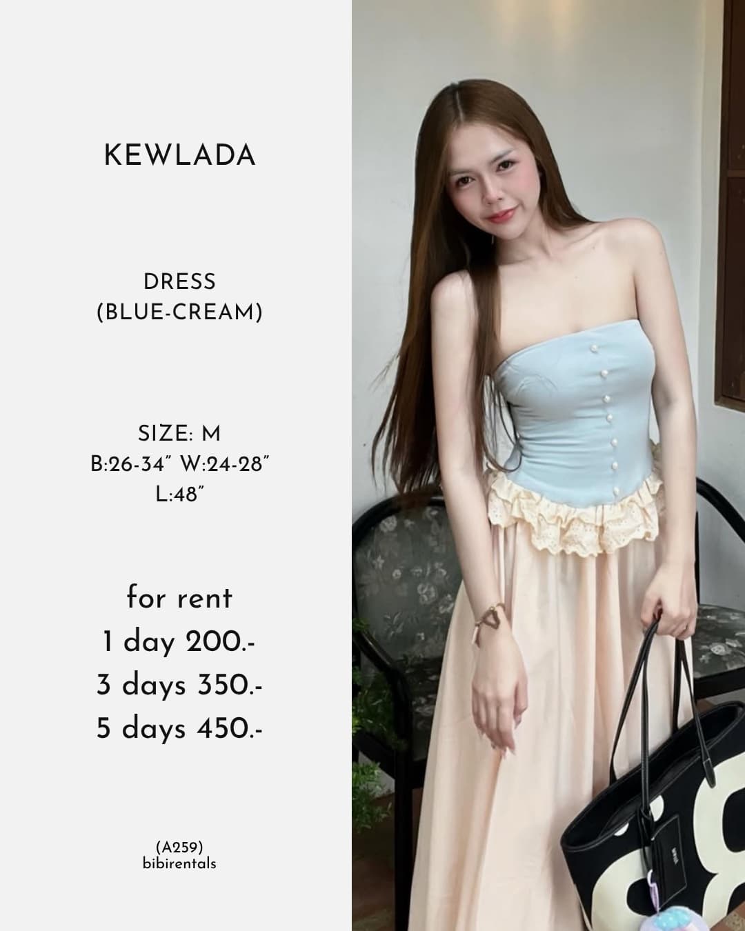 DRESS (PINK-CREAM)