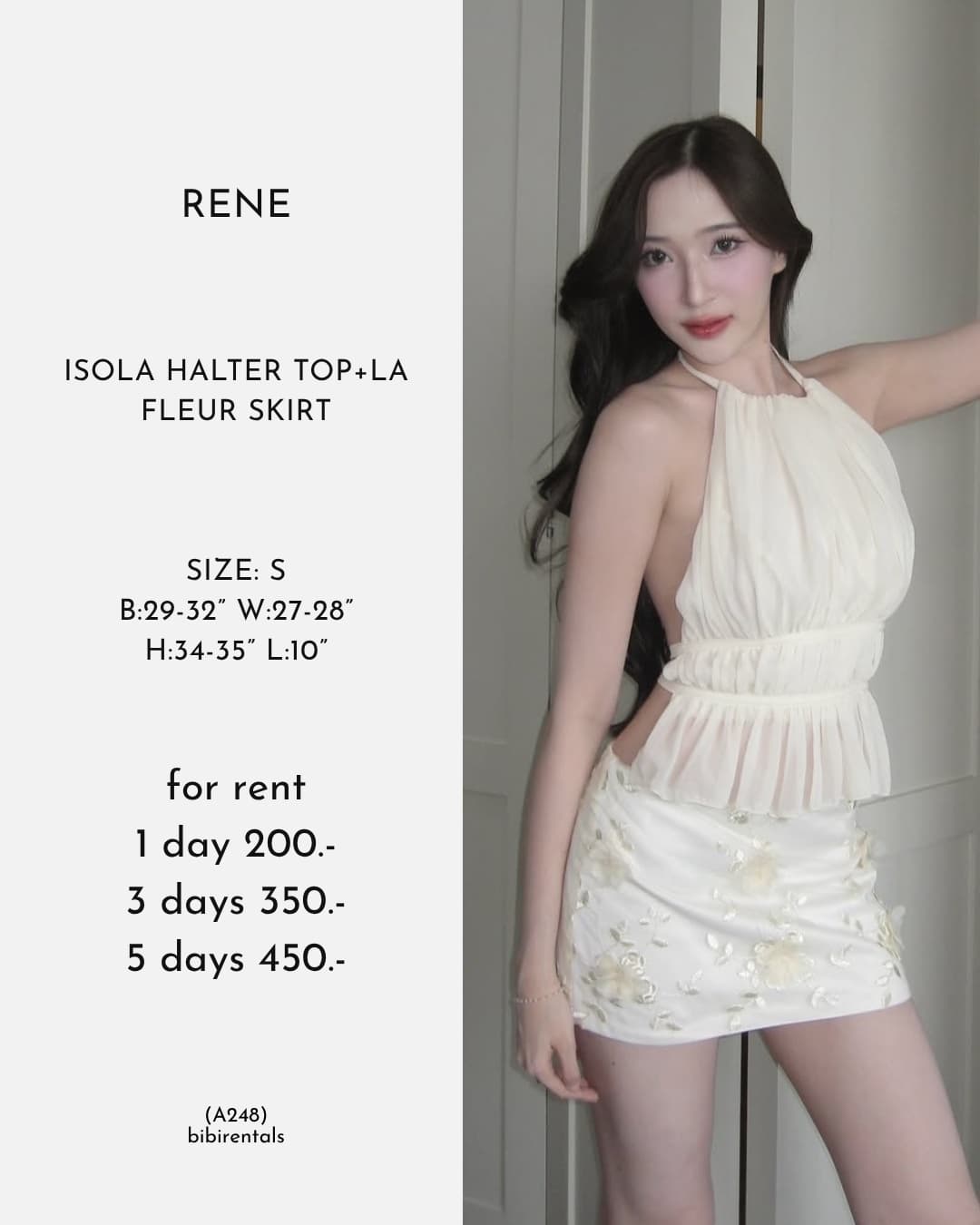 ISOLA HALTER TOP+LA FLEUR SKIRT