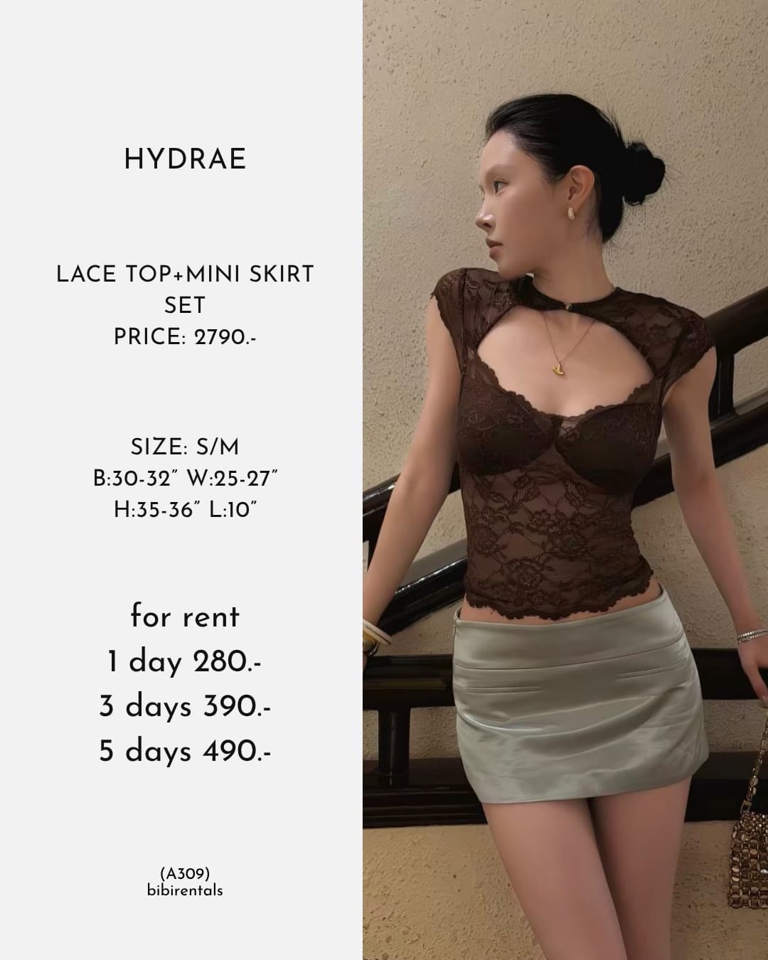 LACE TOP+MINI SKIRT SET