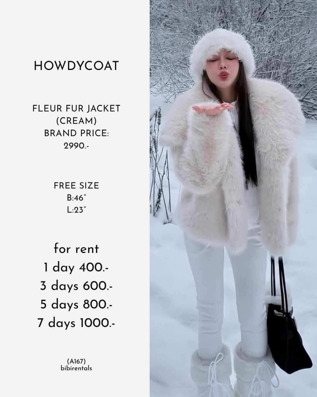 FLEUR FUR JACKET (CREAM)