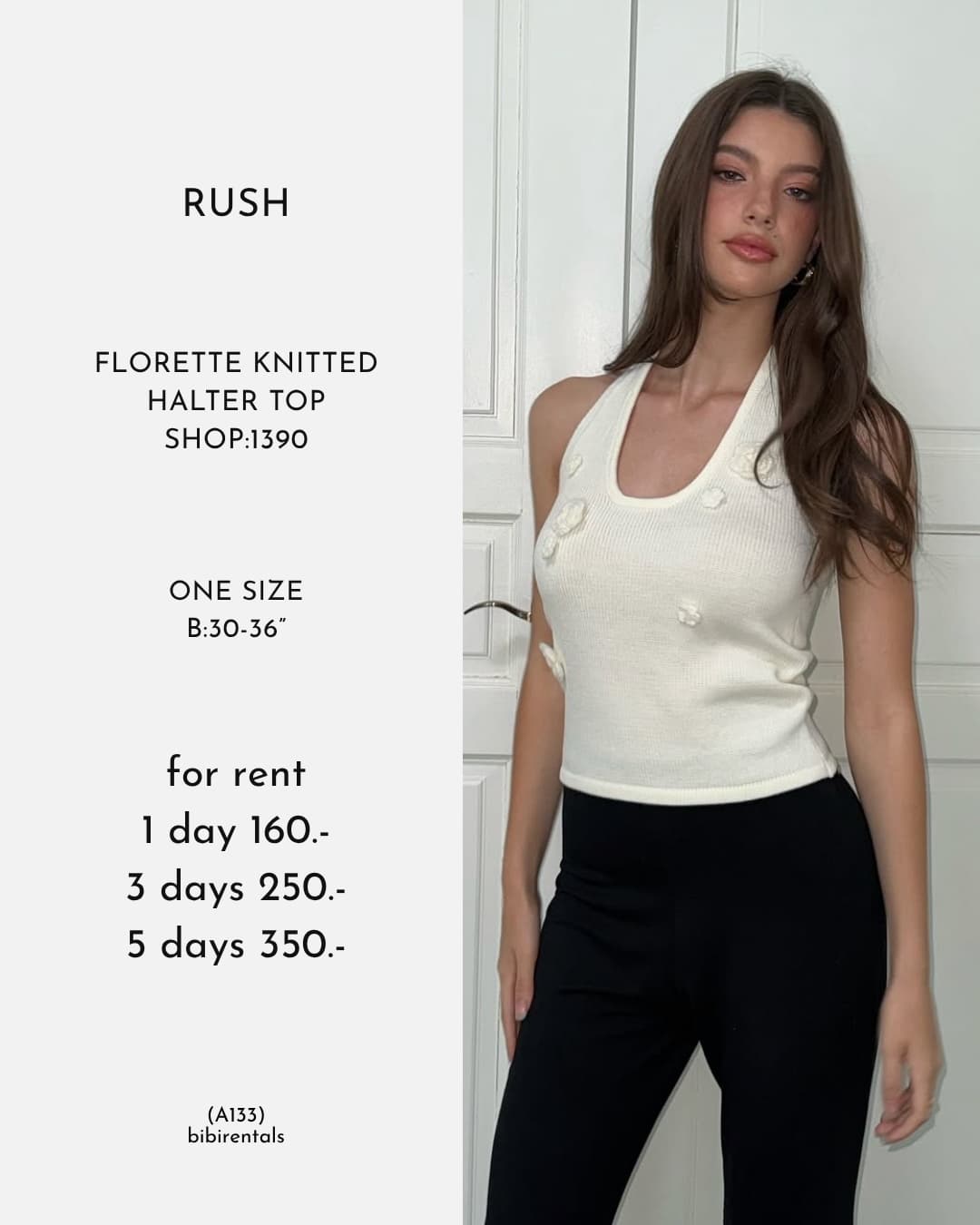 FLORETTE KNITTED HALTER TOP