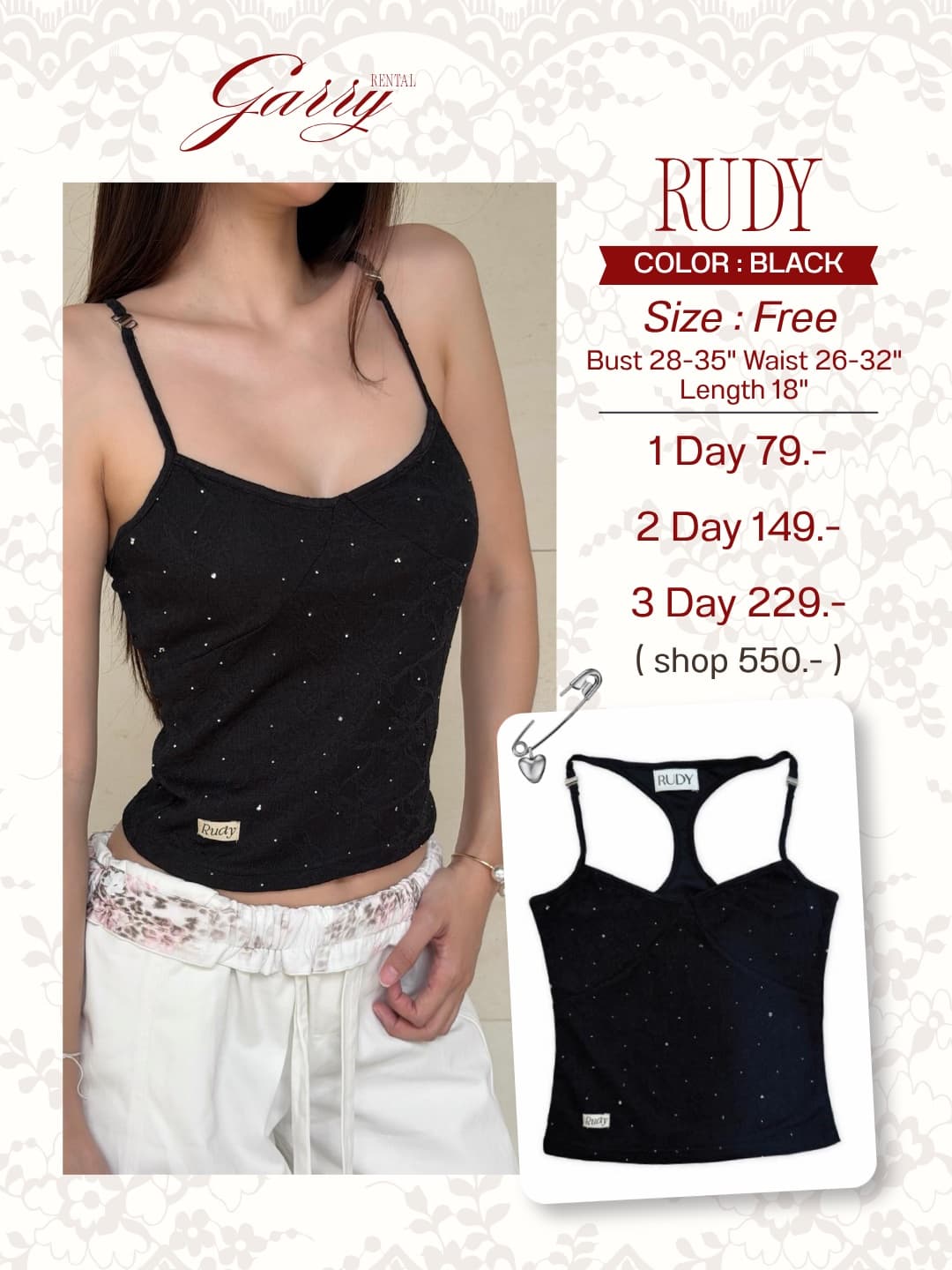 RUDY – Jewel Lace Cami