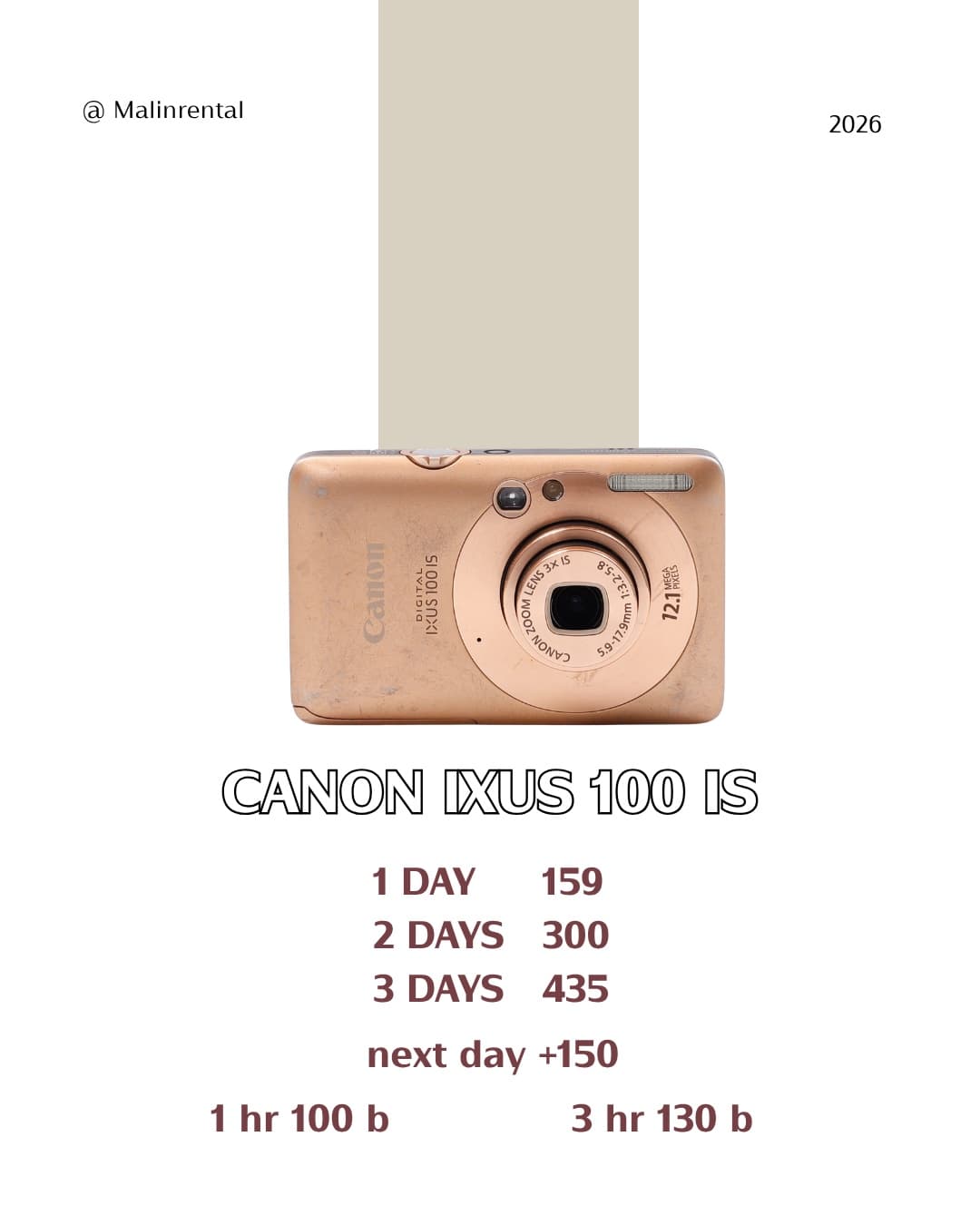 Canon ixus 100 is