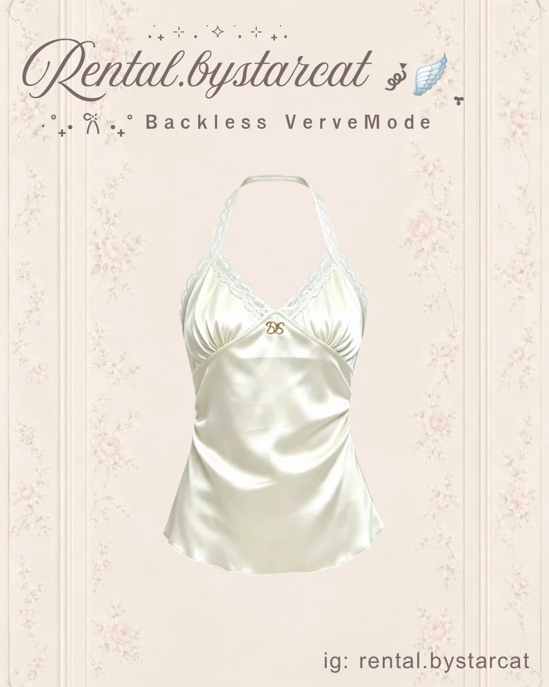 Backless คล้องคอเปิดหลังสีแอปริก