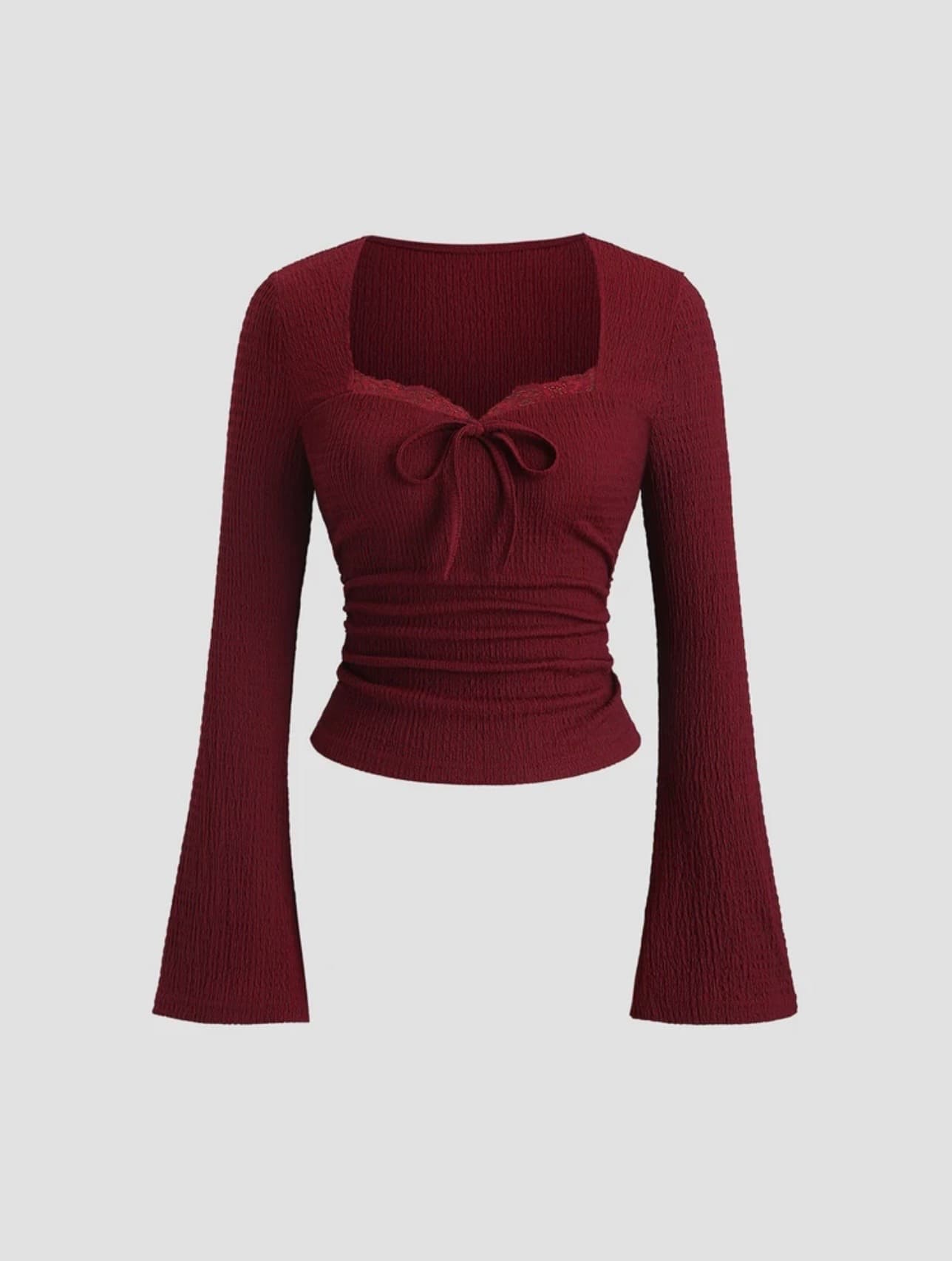 เสื้อทีเชิ้ตเข้ารูปสีแดง สำหรับสาวอวบ